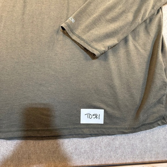 Carhartt Force Mens 2XL Quarter Zip Pullover Long Sleeve Work Shirt Olive Green - Picture 2 of 5